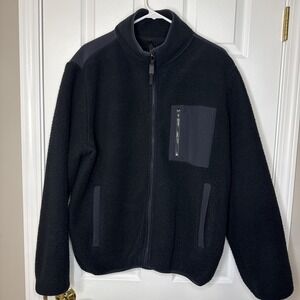 FABLETICS The Explorer Full Zip Fleece Jacket Black Men's Size Large
